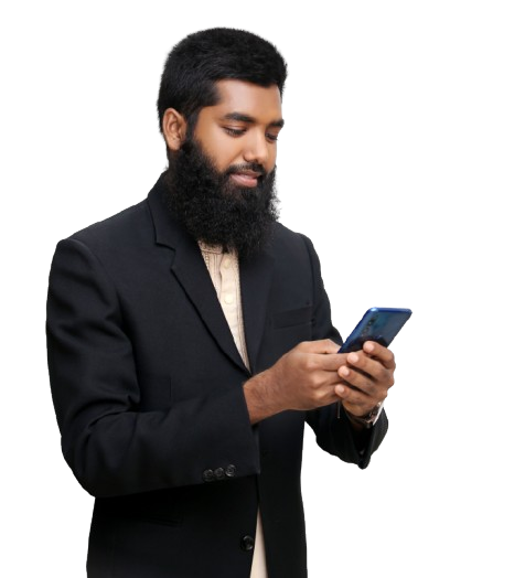 Ikram With Mobile